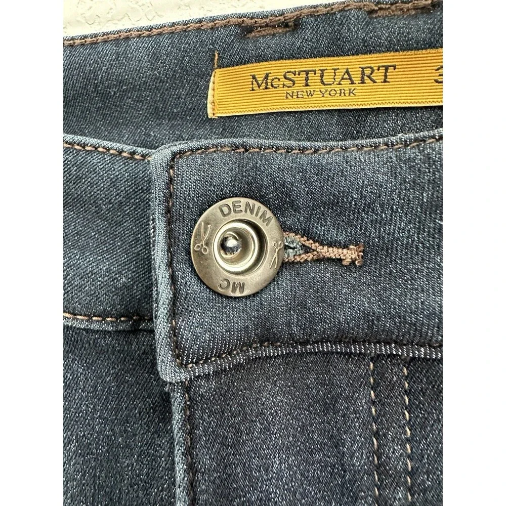 NWT McStuart New York Mens 34 Warm Bonded Thermal Lined Jeans Dark Indigo